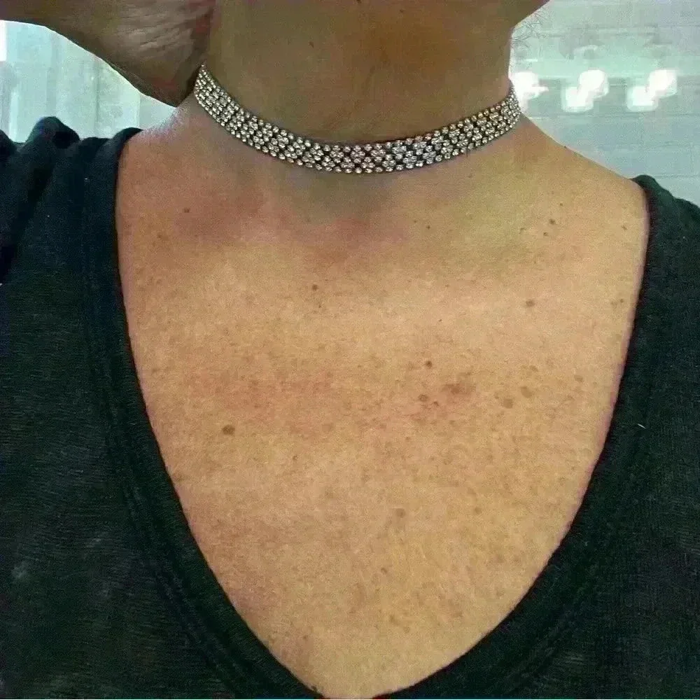 Lauren Ralph Lauren rhinestone choker necklace - Picture 1 of 6